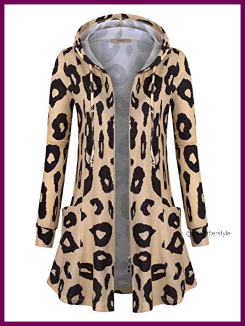 Miusey Womens Zip Up Long Hoodie Jacket Lightweight Tunic Sweatshirt Cardigan